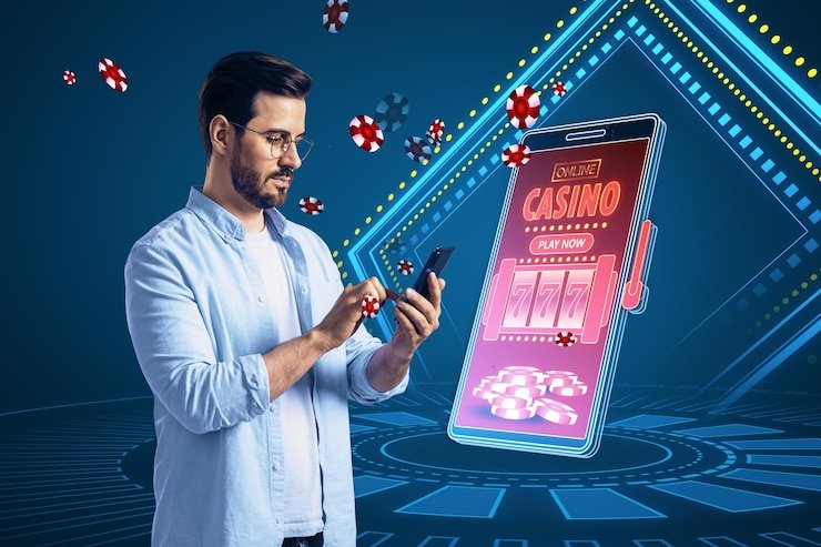 Tangkapan layar aplikasi mobile ukitoto menampilkan menu utama dengan pilihan game slot, sportsbook Liga 1, live dealer, dan akses akun